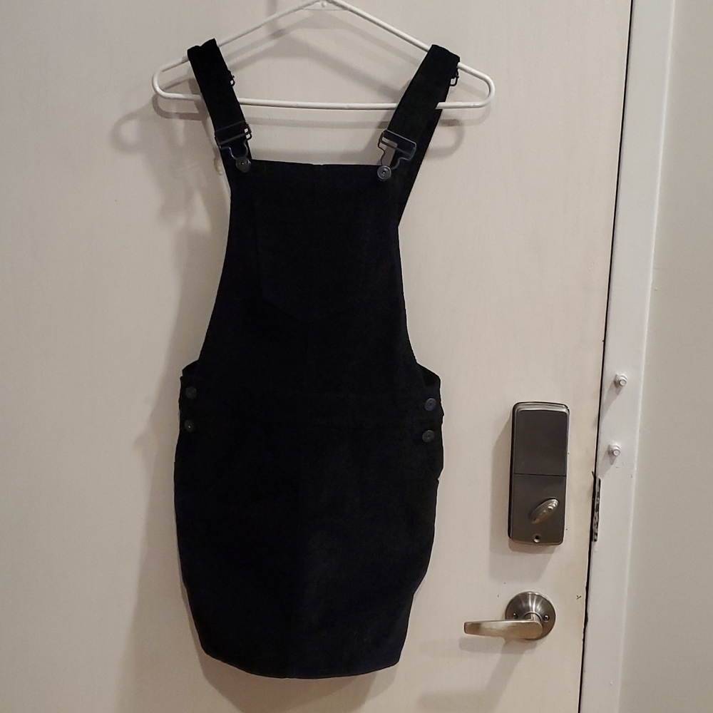 Vanilla Star Black Corduroy Overall Skirt 3